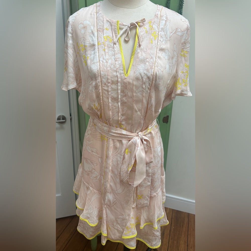 Reiss Pink and Yellow Floral Dress